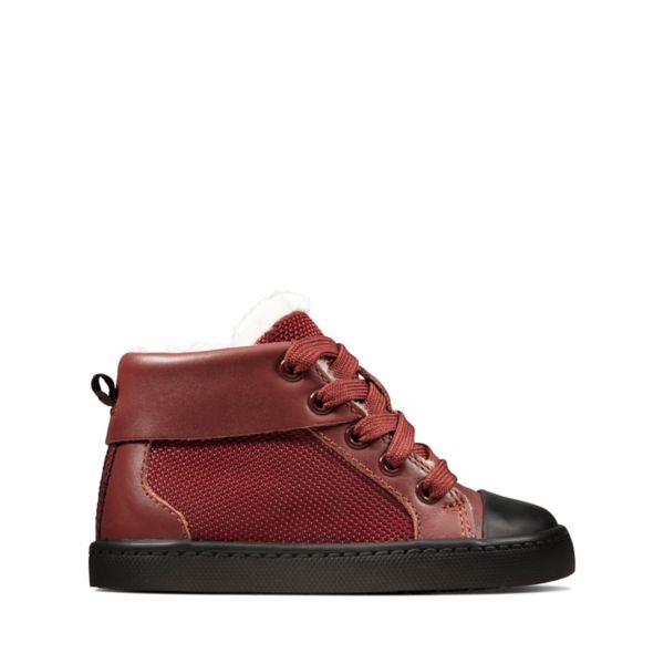 Clarks Boys City Peak Toddler Casual Shoes Dark Red | USA-7698105